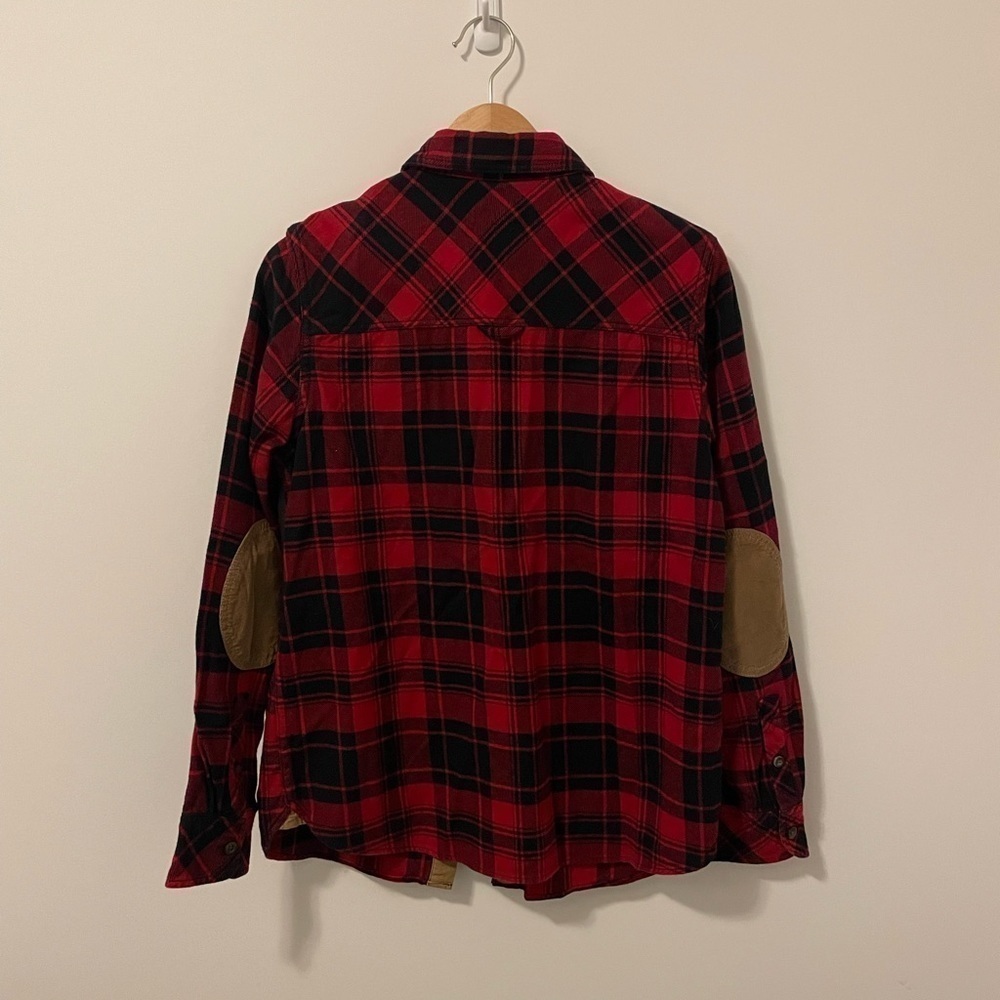 ROOTS Park Plaid Shirt Cabin Red Size Small - Picture 9 of 11
